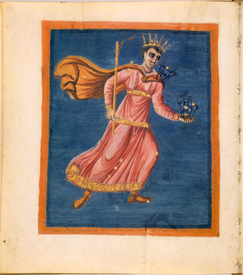 Auriga constellation, from Leiden Aratea (ca. 816)