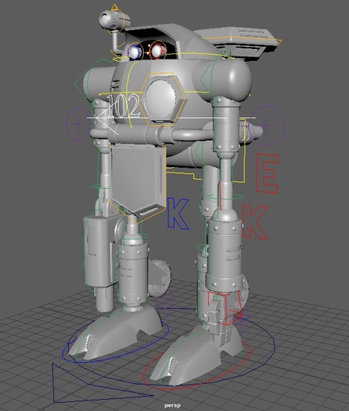 Little update on what I’ve been doing. I’ve been rigging that e102 Gamma model from a million years 