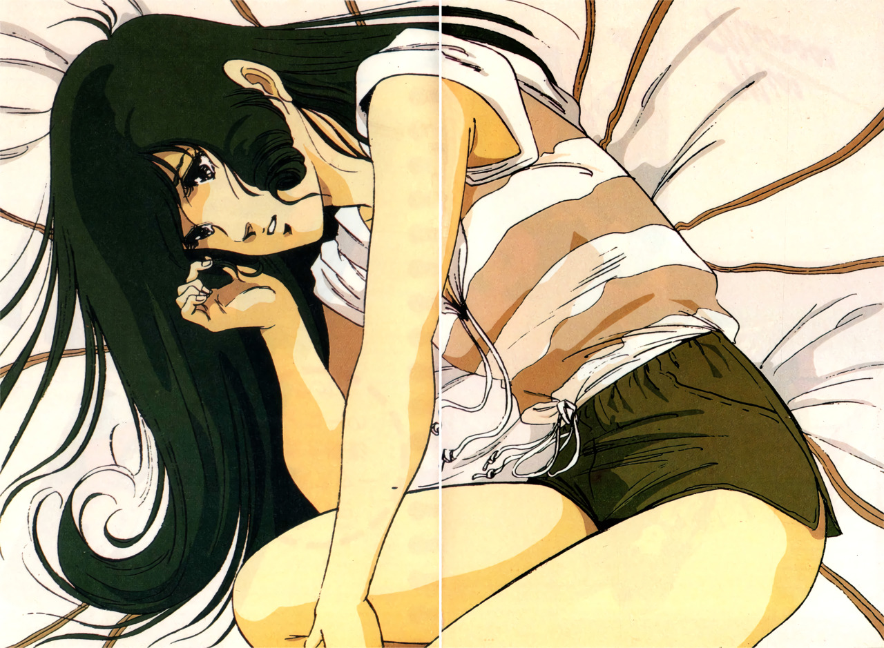 animarchive:    Lynn Minmay illustrated by Haruhiko Mikimoto (Cellu Works, 1991)