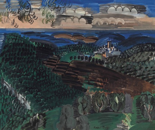 Saint-Paul de Vence   -    Raoul Dufy , 1925French, 1877-1953Oil on canvas,  21 ¼ x 25 ½ in. (54.2 x