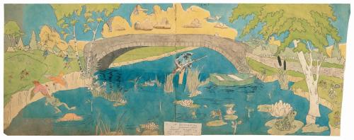 Henry DargerAt Jennie Richee. Storm continues. Lightning strikes shelter but no one is injured. (dou