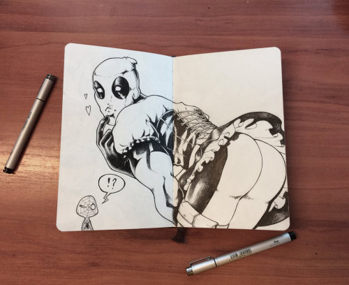 fuckyesdeadpool:  Ink Sketch by no-nine  