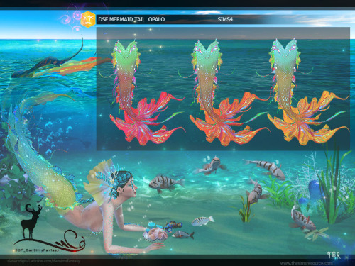 dansimsfantasy: The sims 4. Fantasy DSF MERMAID TAIL OPALO Dance in the majestic sea with this bri