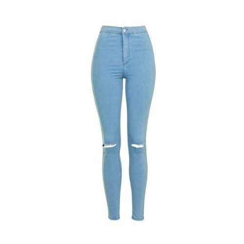 TopShop Moto Bleach Rip Joni Jeans ❤ liked on Polyvore (see more super high waisted skinny jeans)