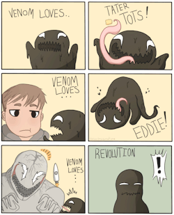 chloesimaginationthings:  “Venom loves….”Original meme by millionfish 
