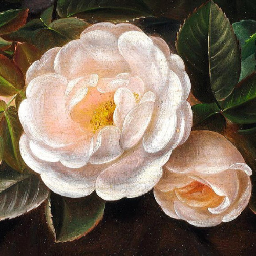 laserrenissima:A Wreath of White Roses (detail), Alfrida Baadsgaard (Danish, 1839–1912)