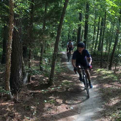 cyclingforsanity: Hitting the trails at Pocahontas on the drop bar bikes. Jon rocks it on 30mm slick