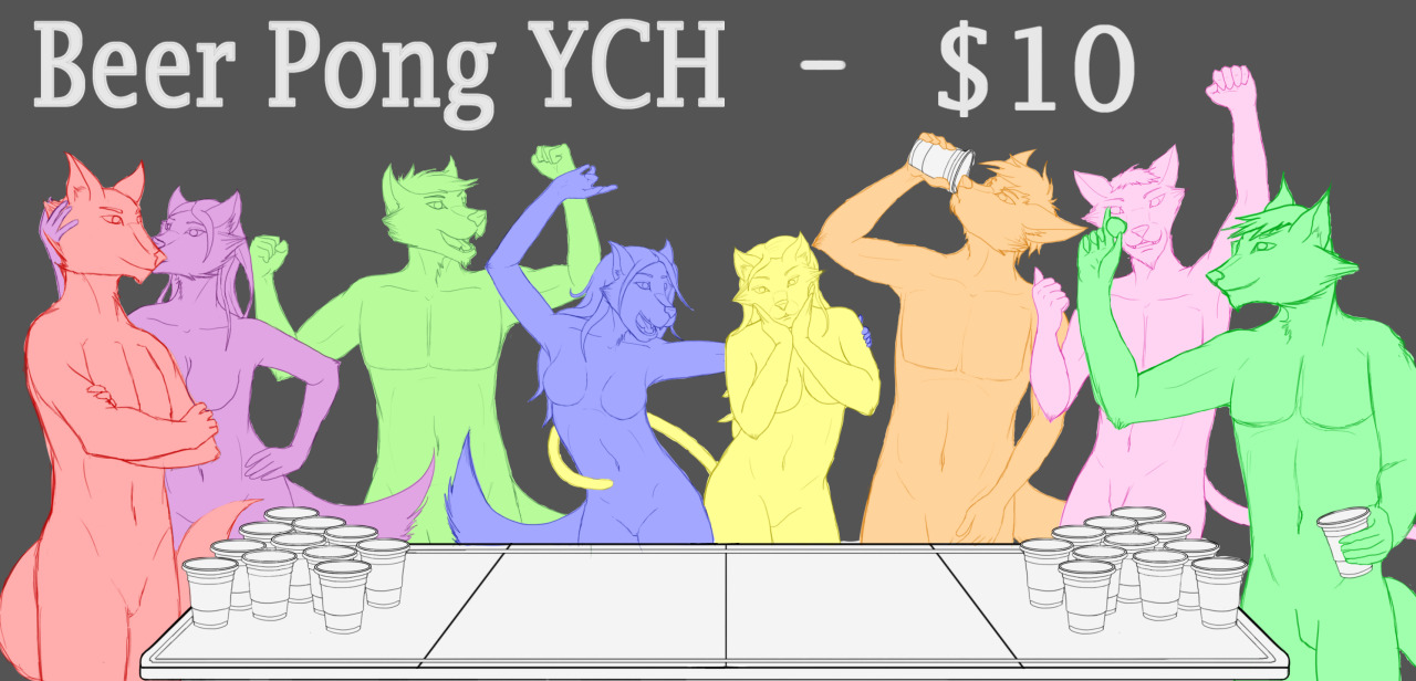 deviantartreeje:  Glow in the Dark Beer Pong YCH (Open)Cheap only $10 for a slotMore