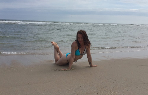 Summer posing and playing on the beach!  Also showing off one of my beautiful new gift bikinis from 