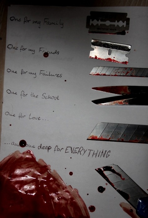 its-too-late-for-that:  i made this picture like years ago… and yeah fuck it I wasn’t brave enough to cut deeper… maybe one day… 