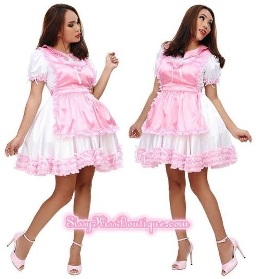 Dresses for sweet sissies who wants to be covered in satin, frills, ruffles, and bows!