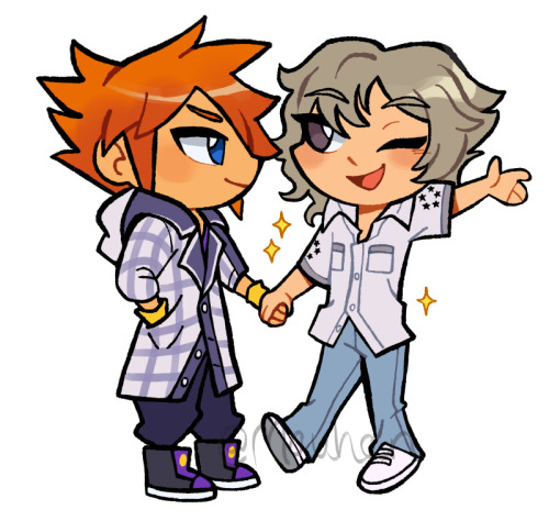 my silly little twewy/ntwewy joshneku chibis :,) i will have these as charms at AX (table D47)!