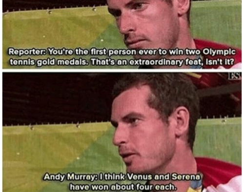 off-tha-wall:A Williams diss isn’t happening on Andy Murrays watch.RESPECT