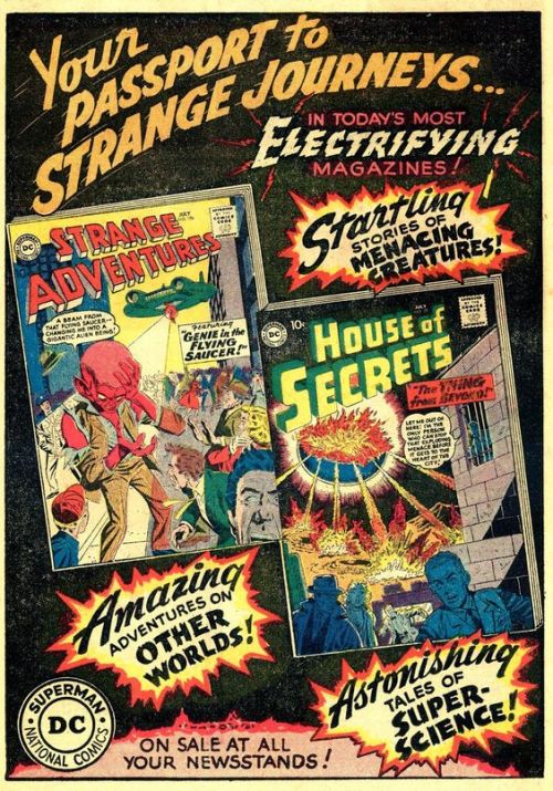 DC’s Silver Age house ads were such a great example of mid-20th century graphic design. I used to lo