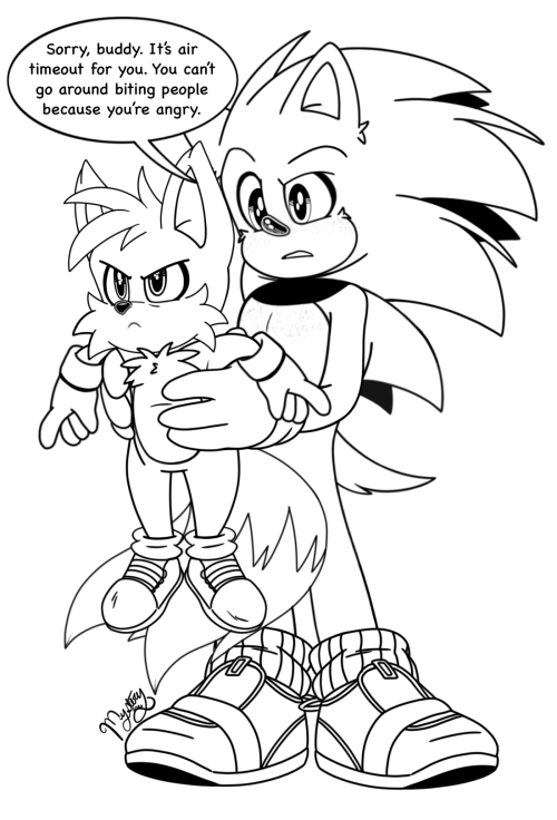 Sonic Cradling Baby Tails