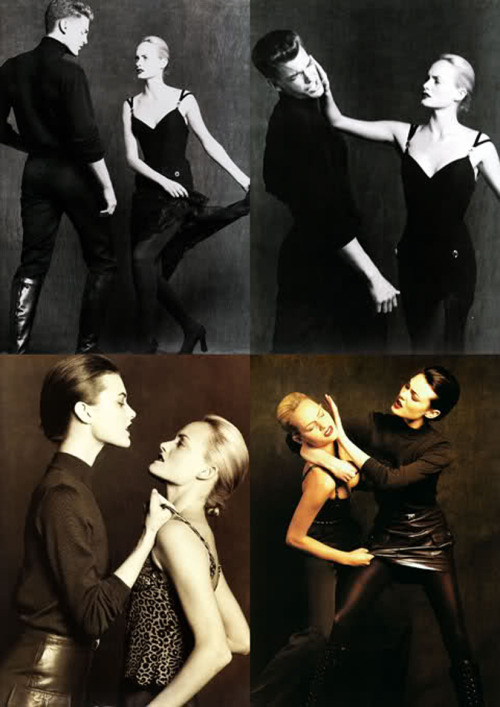jinxproof:Shalom Harlow & Amber Valletta Istante F/W 1996 ph. Bruce Weber