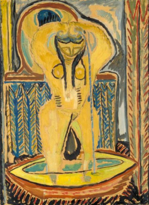 Duncan GrantThe Tub ,c.1913Watercolour and wax on paper on canvas