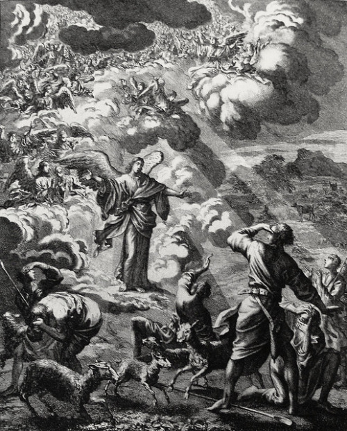 Luke in the Phillip Medhurst Collection 080 The annunciation to the shepherds Luke 2:8-14 Jan Luyken on Flickr.
A print from the Phillip Medhurst Collection published by Revd. Philip De Vere at St. George’s Court, Kidderminster.