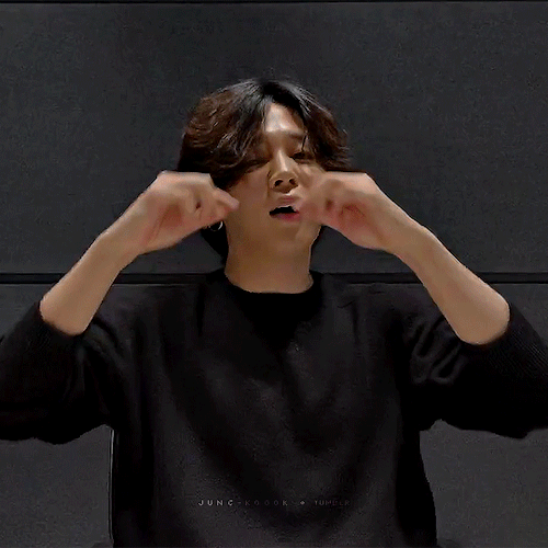 Jimin Pushing His Fluffy Long Hair Back