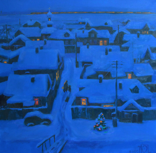 myfairynuffstuff:Julia Andreevna Petrova (b.1984) - Christmas Eve. 2015. Oil on canvas.