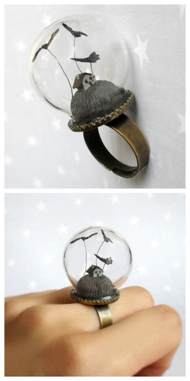 truebluemeandyou: DIY Halloween Snow Globe Ring Inspiration  Updated Links 2019 This is a BUY or DIY