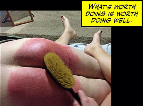 treffor:A good solid hairbrush is  the best of  instruments She certainly has given him on