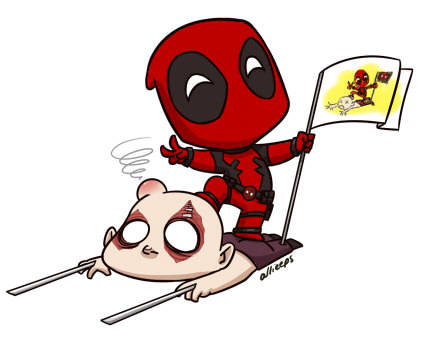 allieeps: DEADPOOL!  vs Wolverine: Origins “Deadpool”. Pretty quick match.