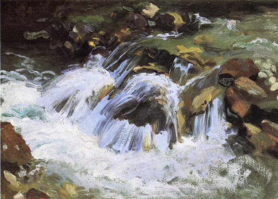 A Mountain Stream, Tyrol via John Singer Sargent
Size: 38.1x27.94 cm
Medium: oil, canvas