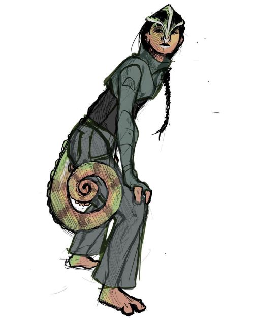 More Solas Parev. #originalcharacter #chameleon #sketch #doodle #messysketch #characterdesign https: