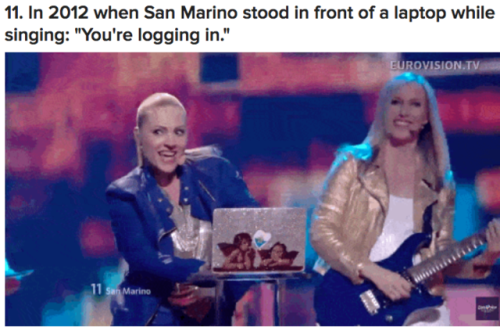 memepjes: buzzfeeduk: Eurovision really is a WILD time Geen Nederlandse meme, maar nog steeds cultuu