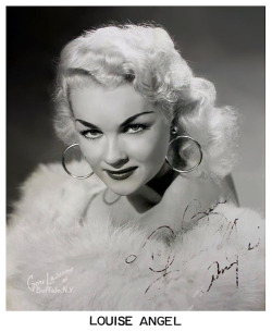Louise Angel Vintage 50’S-Era Promo Photo With A Faded Autograph To Burlesque Fan,
