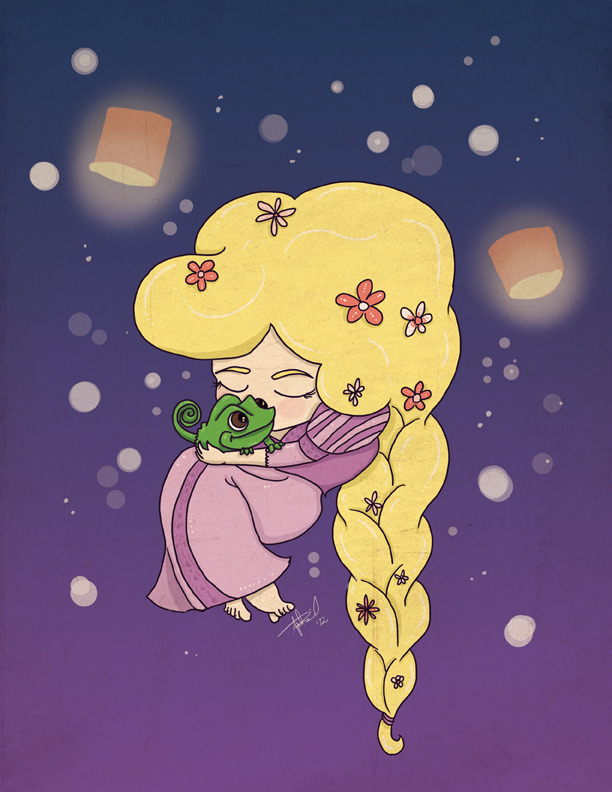wonderhawk:  girlsbydaylight:  Chibi Disney Princesses by aprilmdesigns  Cuddle