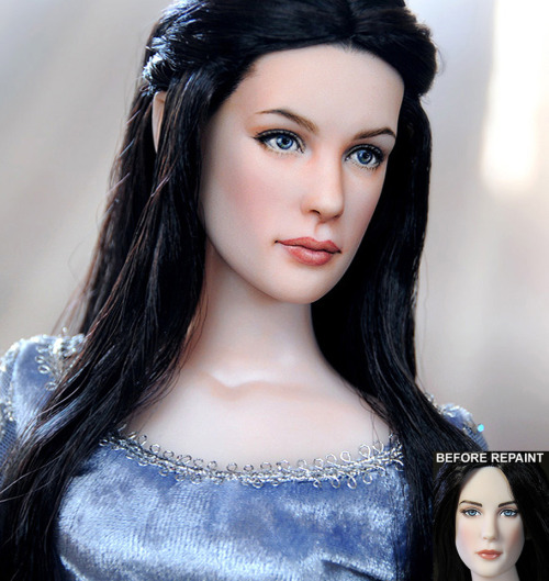 redhoodsandbloodyhearts:  lolrenaynay:  ladamania:  Look at these amazing doll repaints by Noel Cruz, look at them!  Holy fuck.  I would kill for a custom painted Tia Dalma doll 