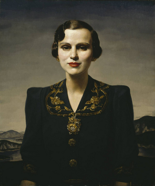 Gerald Leslie Brockhurst, Portrait of Margaret, Duchess of Argyll, 1931