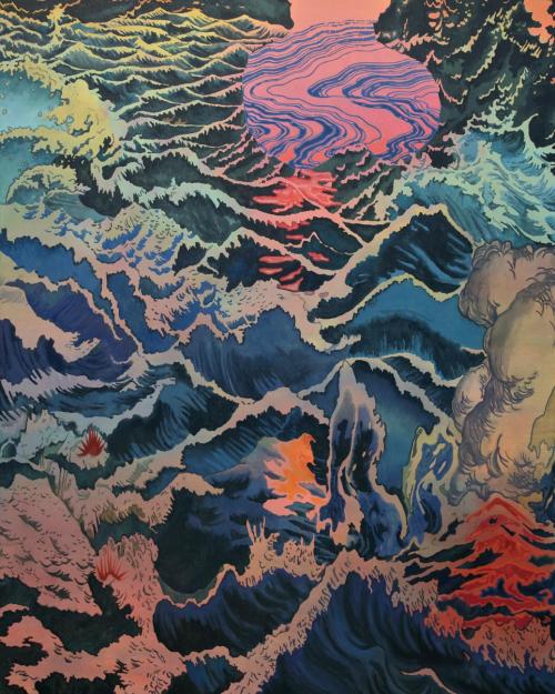 visualmelt:  “Deluge” by Aaron Morse (2016) (acrylic and oil on canvas).