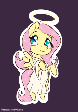 alasou:Angelshy  You like this drawing? Well, you can have a sticker of it right now! You can buy sheets of stickers right here, right now!  http://casynuf.bigcartel.com/product/my-little-pony-stickers-by-alasou  &lt;3