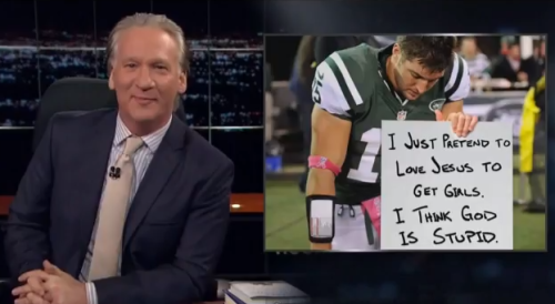 Bill Maher presents Celebrity Confession Signs. 