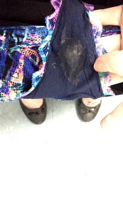 jigglybeanphalange:  The wetness and creaminess of my horny pussy evolved throughout the day. A quick naughty break in the bathroom at work to show you that I’m most definitely having naughty thoughts followed by showing you that the thoughts don’t