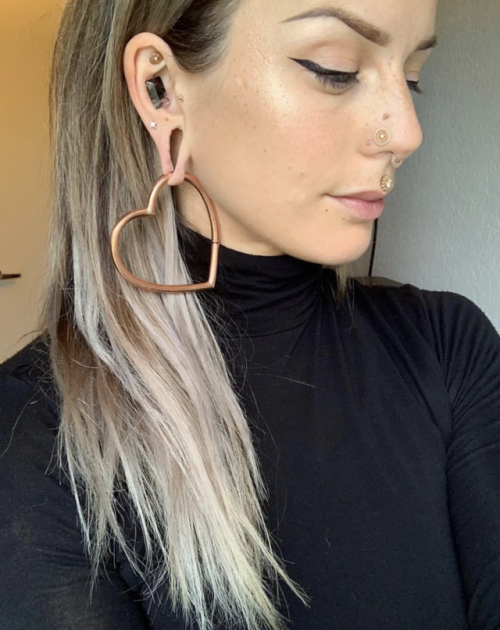 Loving our My Broken Heart Medium earrings on mega babe and Maya cover girl @reflectionsoflight.