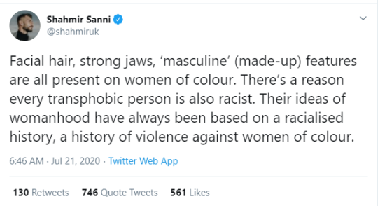 radfemblack:kikshamer:  misandristmoira:ms-hells-bells:ms-hells-bells: kill men     TRAs stop being racist for FIVE GODDAMN SECONDS challenge    In what world does this dumb racist pseudo woke motherfucker live that white women don’t have those features