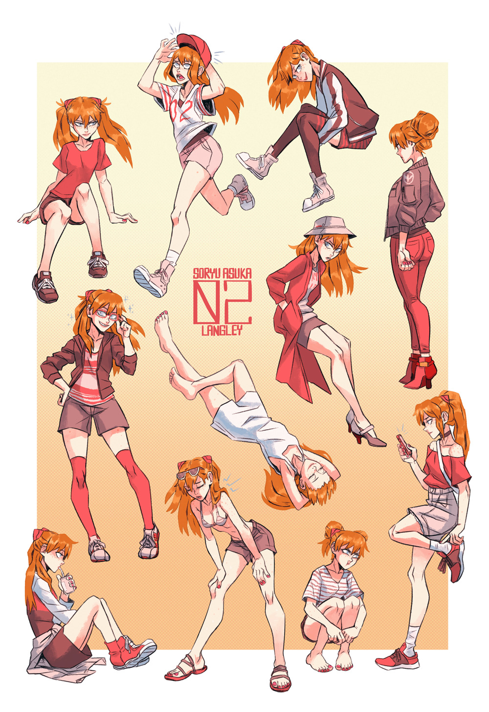 jbillustration:   ✨👹 ASUKA LOOKBOOK 👹  ✨    (Buncha different outfits