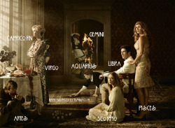 dark-astrology:  Murder House Zodiac SignsI do not own Murder House or any of its characters.