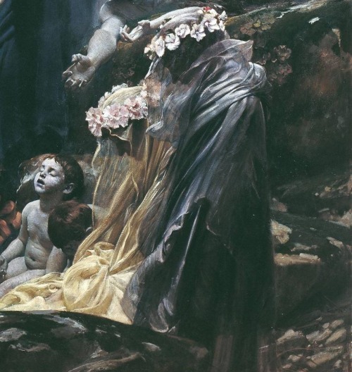 Souls on the Banks of the Acheron (1898 - Detail) - Adolf Hirémy-Hirschl