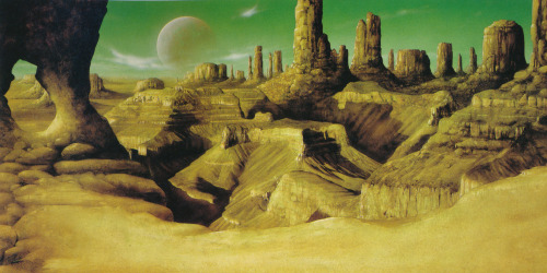 retroscifiart:Dan Dare pre-production artwork (1980) by Jim Burns from his art anthology ‘Ligh
