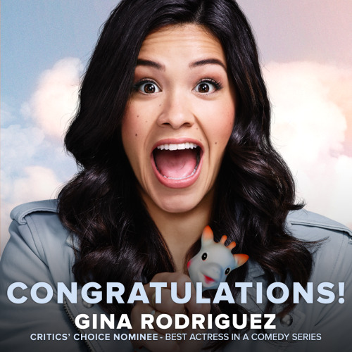 Congratulations to Gina Rodriguez, Jaime Camil, and Jane The Virgin for their Critics’ Choice nomina