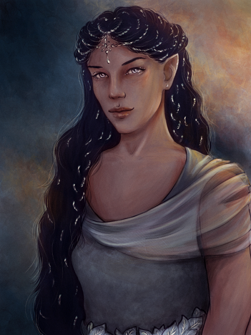 snuskens: “Young she was and yet not so. The braids of her dark hair were touched by no frost;