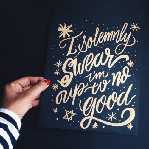 I solemnly swear I’m up to no good! ✨ #magicwords #handlettering #letteringdaily #lettering #l