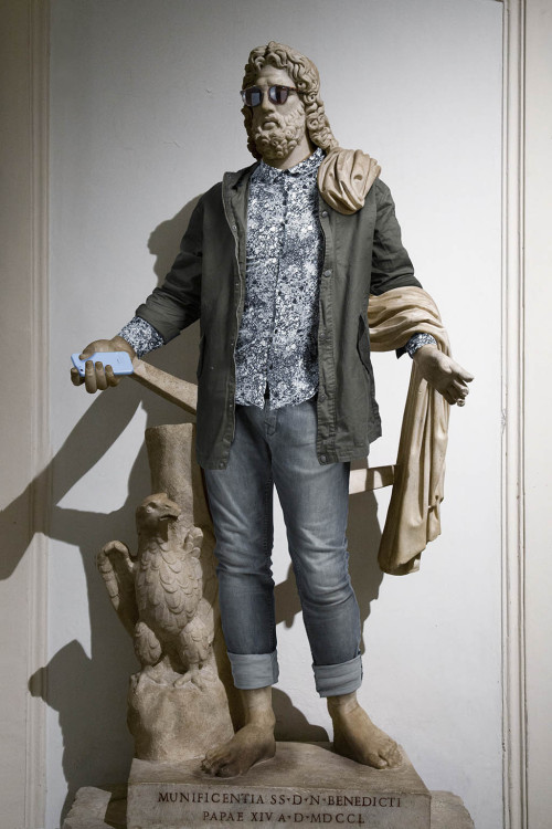 itscolossal:  Hipster in Stone by Leo Caillard