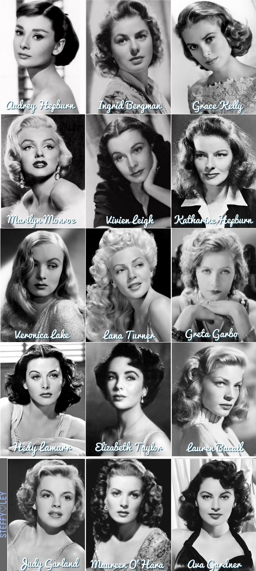 lana4always-steffy:  A collection of my favorite Hollywood stars from a bygone era