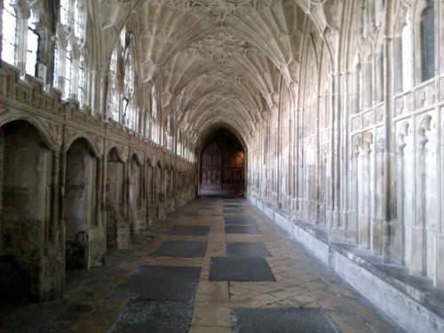 lemonsadventures:Gloucester Cathedral’s cloisters, Gloucester, England